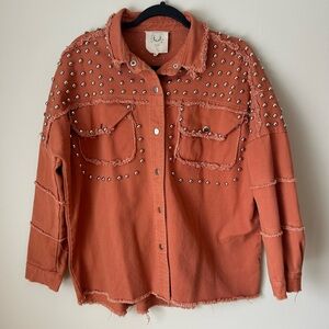 Fantastic Fawn Orange Studded Jacket